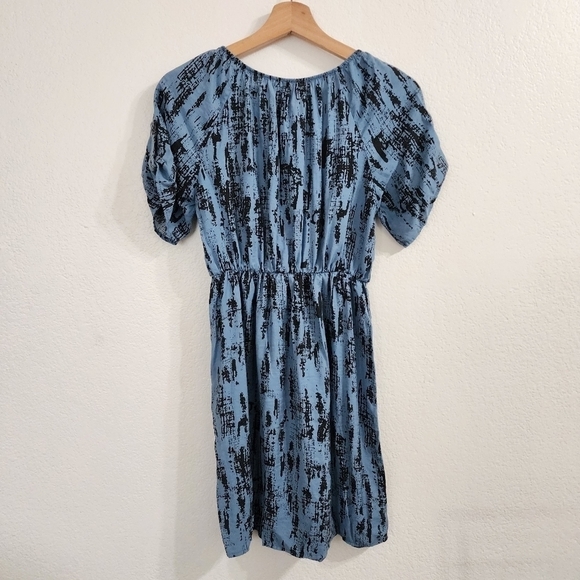 EVERLY Blue Abstract Print Dress Size S - Picture 3 of 8